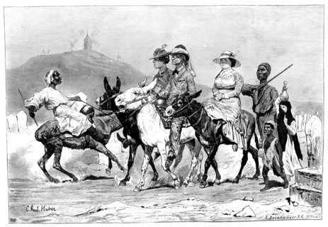 'A Band of Tourists, Egypt', 1881. Artist: R Brandamour