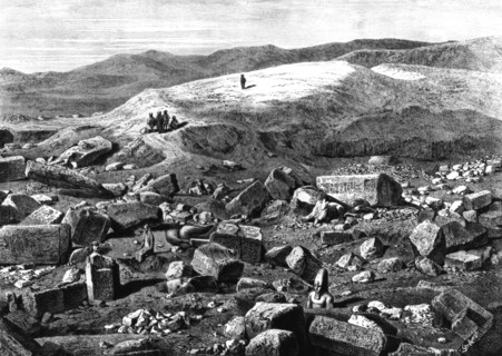 'Ruins at Tanis, Egypt', 1880. Artist: Streller