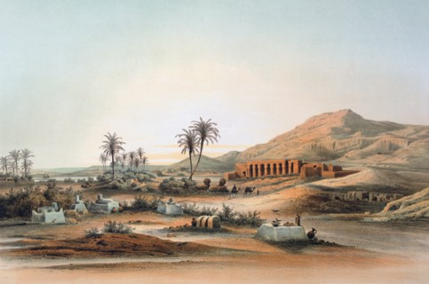 'Temple of Seti I at Qurnah', Egypt, 19th century. Artist: E Weidenbach