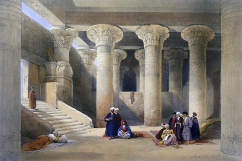 'Interior of the Temple at Esna, Upper Egypt', 1838. Artist: David Roberts
