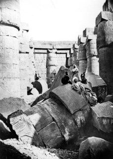Temple interior, Karnak, Nubia, Egypt, 1887. Artist: Henri Bechard