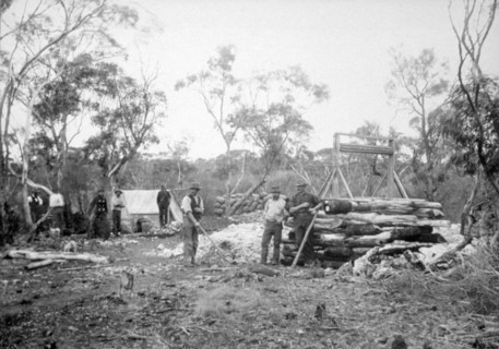 Waterfall gold mine, Boorara, Kalgoorlie, Western Australia, 1896. Artist: Unknown