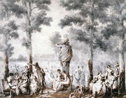 'The Terrace of the Tuileries', 1807. Artist: Jean Pierre Norblin