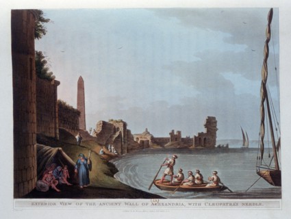 'Exterior View of the Ancient Wall of Alexandria, with Cleopatra's Needle', 1802. Creator: Thomas Milton.