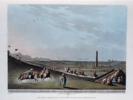 'An Ancient Obelisk at Matarea, Formerly Heliopolis', Egypt, 1801. Artist: Thomas Milton