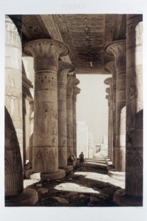 'Hypostyle Hall of the Ramesseum, Thebes', Egypt, 1841. Artist: Himely