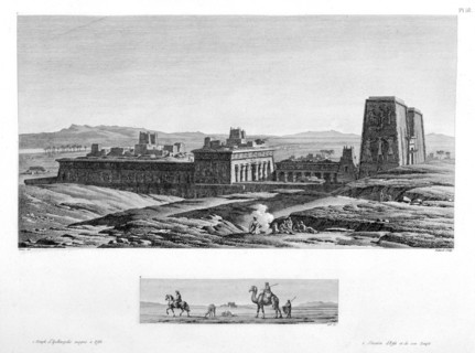 'The Temple at Apollinopolis Magna, Etfu (Edfu)', Egypt, c1808. Artist: Baltard