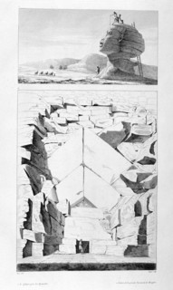 'The Great Sphinx of Giza, and the entrance to the Pyramid of Memphis', c1808. Artist: Unknown