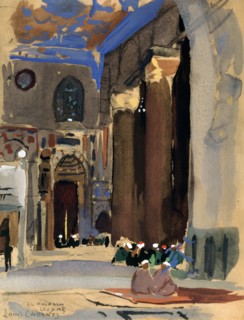 Interior of the Sultan Kalaoun Mosque, Cairo, Egypt, 1928. Artist: Louis Cabanes