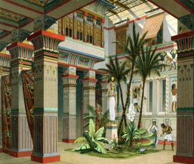 Ancient Egyptian palace interior, 1888. Artist: Firmin Didot