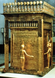 Replica canopic chest from the Tomb of Tutankhamun, Egypt. Artist: Unknown