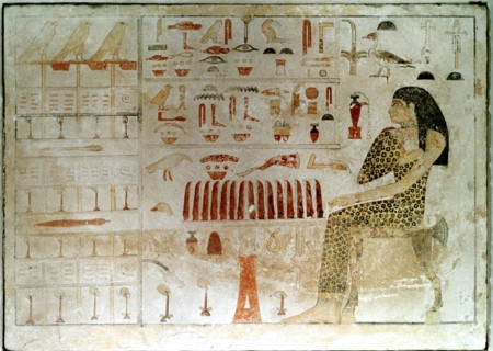 Ancient Egyptian stele with hieroglyphics, 27th-25th century BC. Artist: Unknown