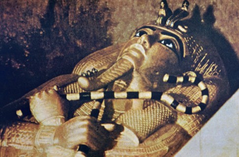 Cover of the coffin of Tutankhamen, burial chamber, tomb of Tutankhamen, Thebes, 18th Dynasty. Artist: Unknown