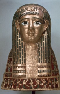 Mummy mask of a lady, late period, 1085-332 BC. Artist: Unknown