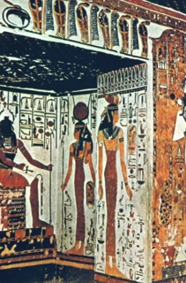 Wall Painting, Tomb of Nefertiti, Thebes, Egypt Artist: Unknown