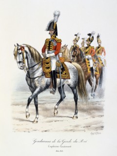 Gendarmes de la Garde du Roi, Capitaine-Lieutenant, 1814-15 Artist: Eugene Titeux