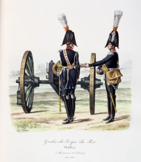 Gardes-du-Corps de Roi, Artillery, 1814-15 Artist: Eugene Titeux