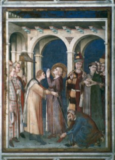 'St Martin is Knighted', 1312-1317.  Artist: Simone Martini