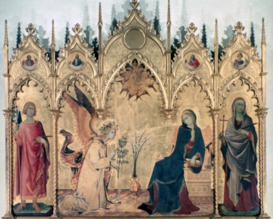 'The Annunciation and Two Saints', 1333. Artist: Simone Martini