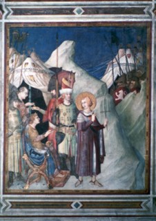 'St Martin Renounces his Weapons', 1312-1317.  Artist: Simone Martini