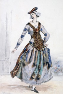 'Mademoiselle Sophie', Costume design for an opera, c1820-1857. Artist: Achille Deveria