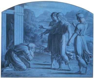 'The Hospitalite of Abraham', c1820-1857. Artist: Achille Deveria