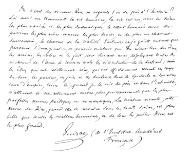 'Manuscript, Signed by Francois Guizot', c19th Century. Artist: Francois Guizot