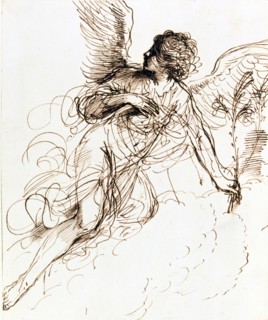 'Study of an Angel', c1611-1666. Artist: Guercino