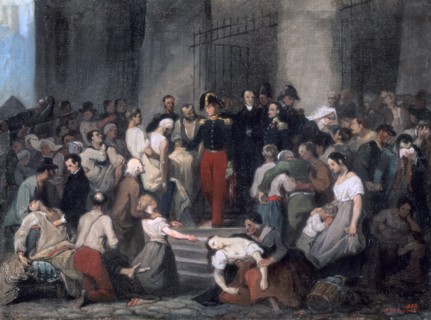 'The Duke of Orleans ..During the Cholera Epidemic', c1830. Artist: Alfred Johannot