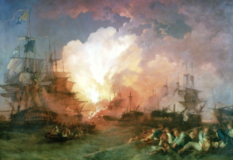 'The Battle of the Nile', 1800. Artist: Philip James de Loutherbourg