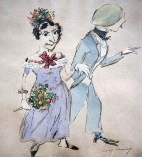 'The Couple with the Bouquet', c1825-1877. Artist: Henry Bonaventure Monnier