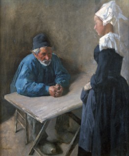 'The Engagement of the Maidservant', c1864-1900. Artist: Mihaly Munkacsy