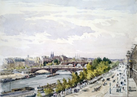 'Paris, from the Window of the Salle d'Apollon in the Louvre looking West', July 1867. Artist: Charles Claude Pyne
