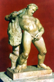 Roman statue of a drunken Hercules. Artist: Unknown
