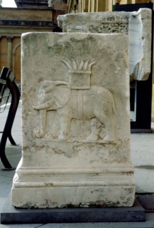 Roman relief of an elephant. Artist: Unknown