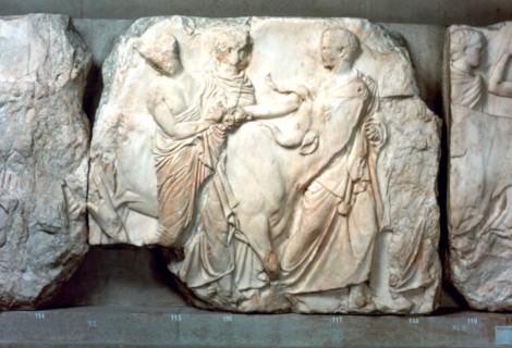 Heifers led to sacrifice, from the south frieze of the Parthenon, 447-432 BC. Artist: Unknown