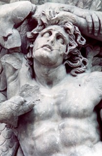 Detail from the Great Frieze of the Pergamon Altar, 180-159 BC. Artist: Unknown