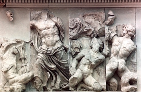 Detail from the Great Frieze of the Pergamon Altar, 180-159 BC. Artist: Unknown