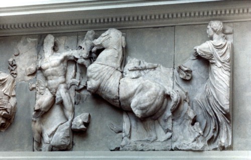Detail from the Great Frieze of the Pergamon Altar, 180-159 BC. Artist: Unknown