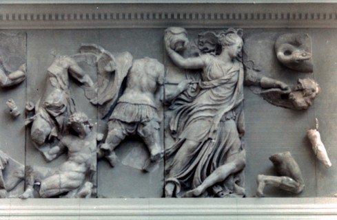 Detail from the Great Frieze of the Pergamon Altar, 180-159 BC. Artist: Unknown