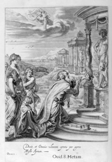 Oeneus, King of Calydon, having neglected Diana in a sacrifice is punished for his impiety, 1655. Creator: Unknown.