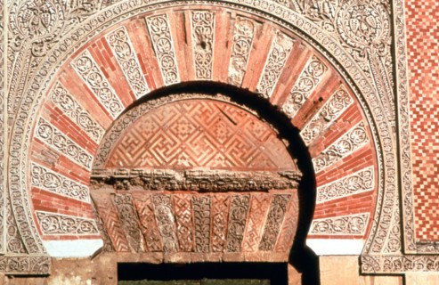 Arch above entrance, west façade, Grand Mosque, Cordoba, Spain, 8th-11th Century. Artist: Unknown