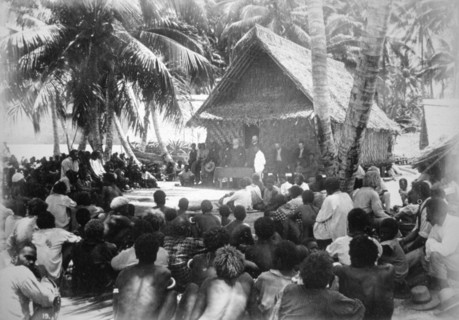 Parliament at Hongo, Florida, Solomon Island, 1892.  Artist: Dr Welchman