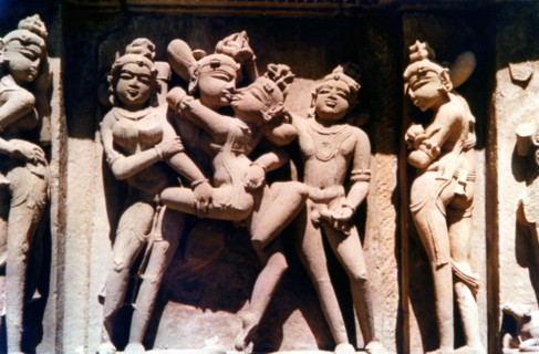 Erotic Sculpture, Hindu Temple, Khajuraho, India, 950 - 1050. Artist: Unknown