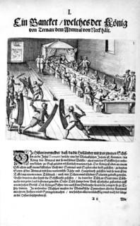 Banquet with the King, 1606. Creator: Theodor de Bry.