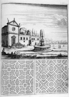 House, fountain and garden design, 1664. Artist: Georg Andreas Bockler