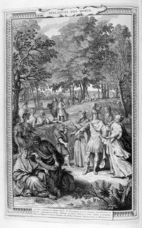 Dialogues of the Dead, 1728.  Artist: Bernard Picart