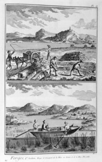 Forging mills, transport to the mine, 1751-1777. Artist: Unknown