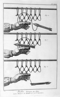 Making a fishing net, 1751-1777. Artist: Unknown