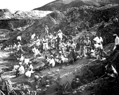 Opencast mine, Korea, 1900. Artist: Unknown